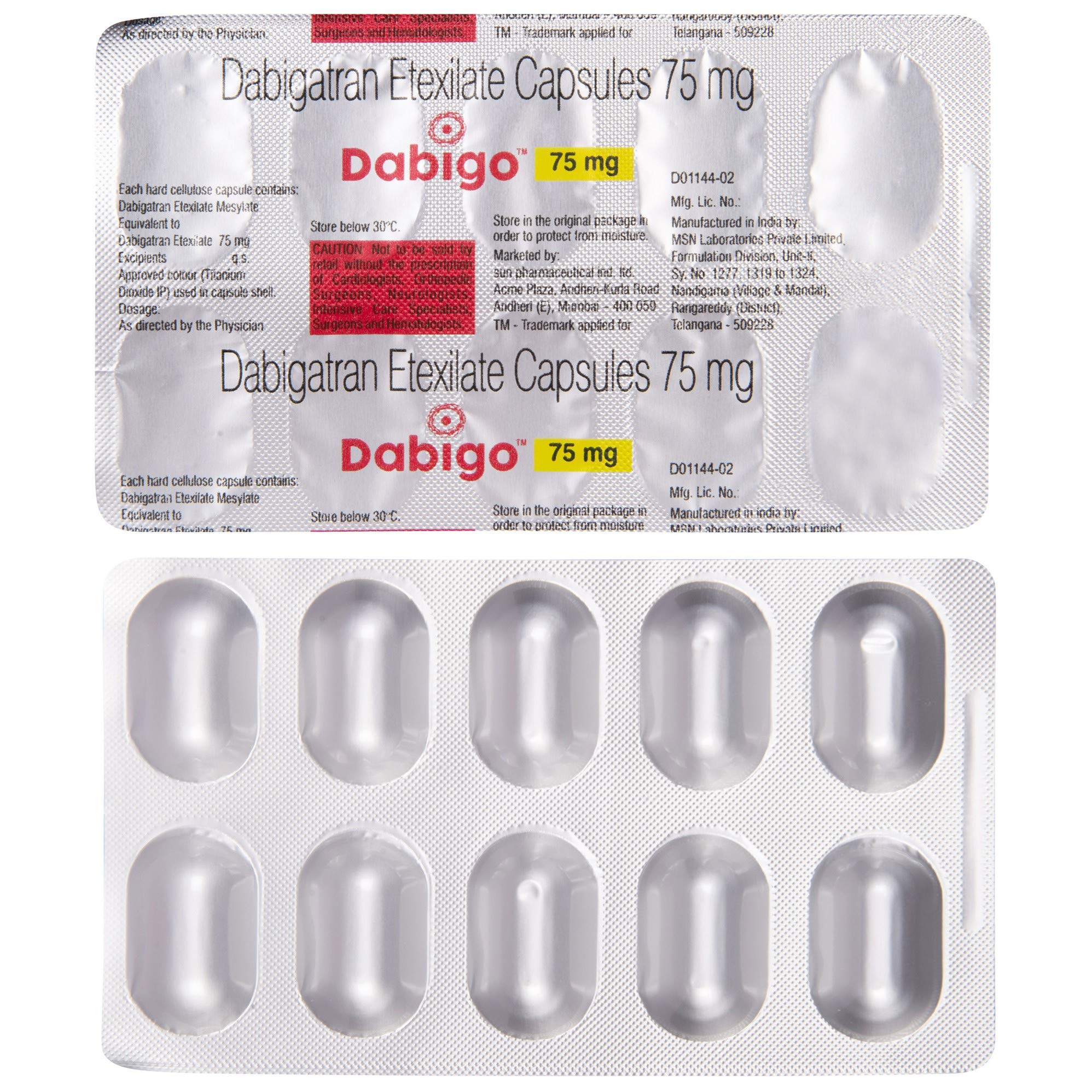 Dabigo 75mg Capsule