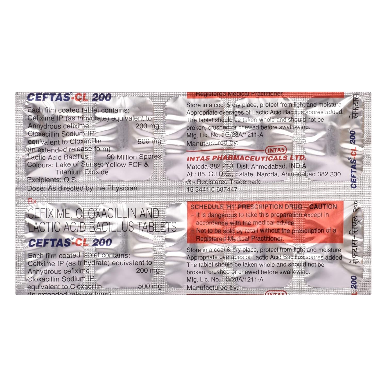 Ceftas CL 200 mg Tablet