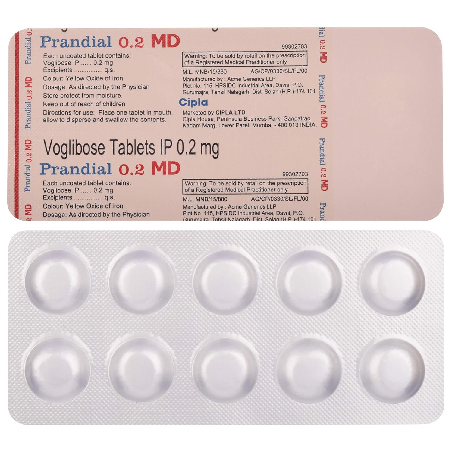 Prandial 0.2 MD Tablet