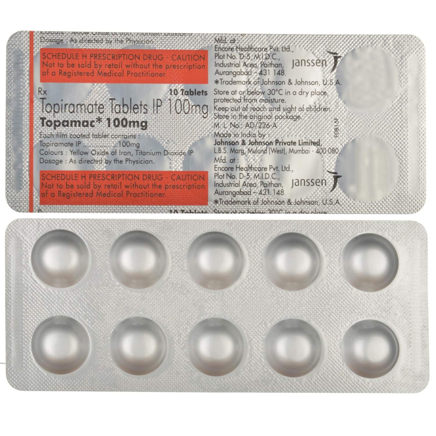 Topamac 100mg Tablet