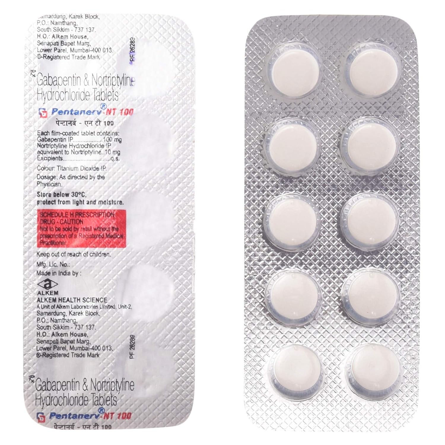 Pentanerv-NT 100mg/10mg Tablet