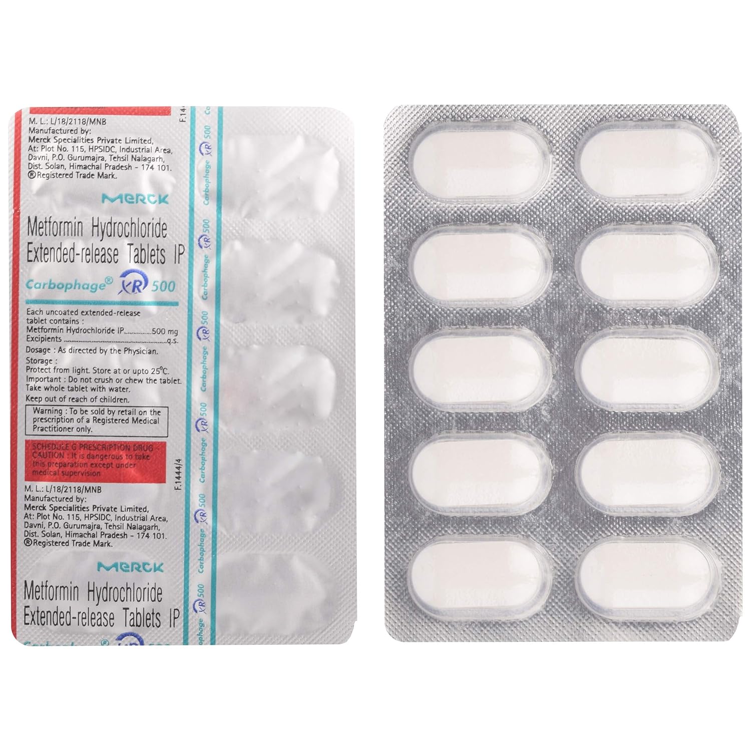 Carbophage XR 500 Tablet