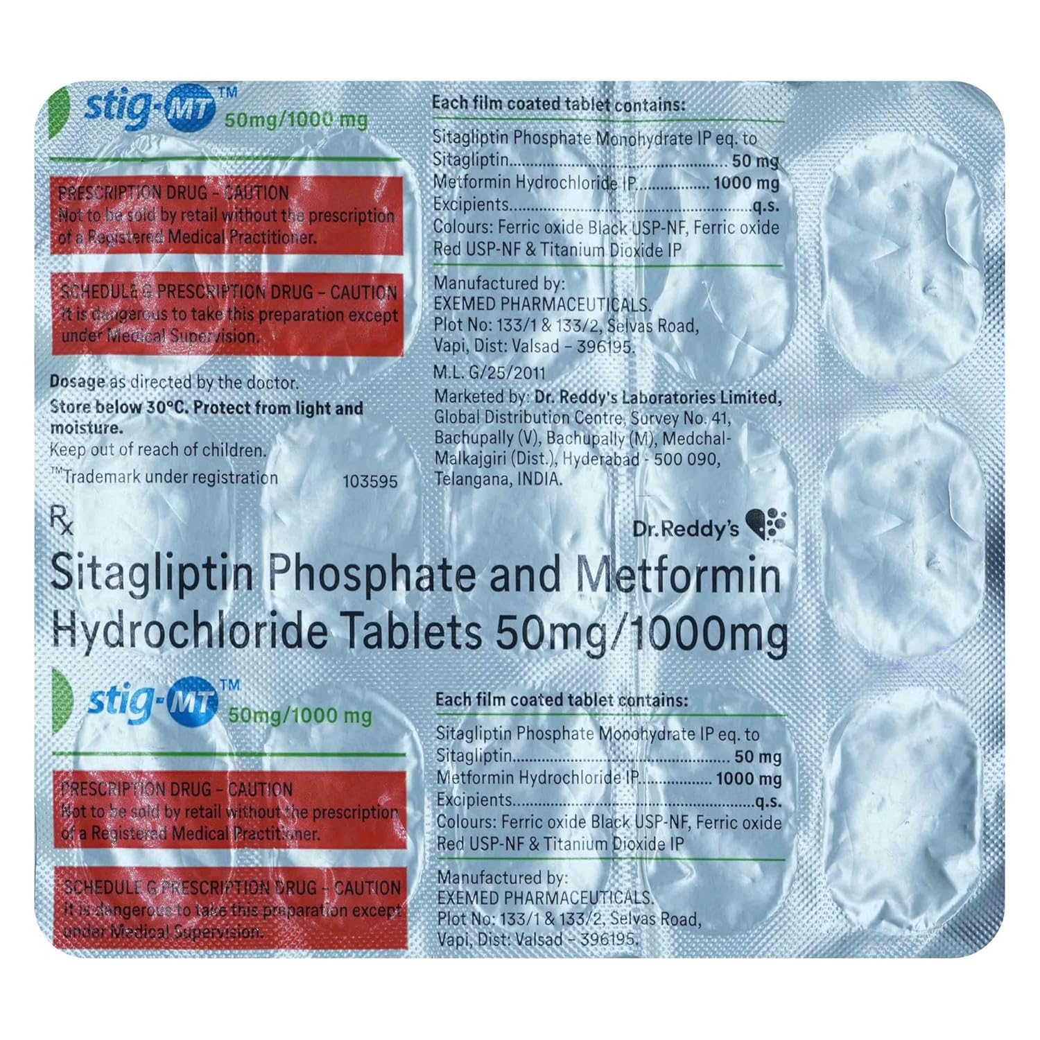 Stig-MT 50mg/1000mg Tablet