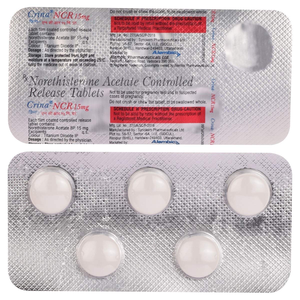 Crina-NCR 15mg Tablet