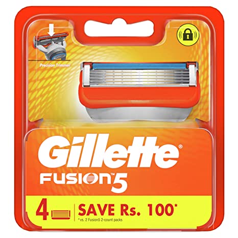 Gillette Fusion 5 Cartridge (Pack of 4)