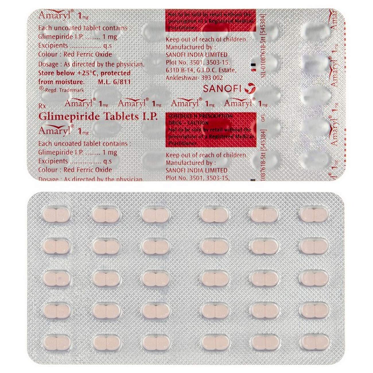 Amaryl 1mg Tablet