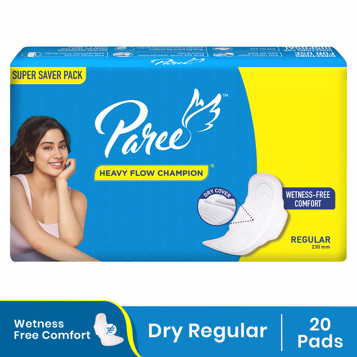 Paree Dry Feel Pads Regular 20's