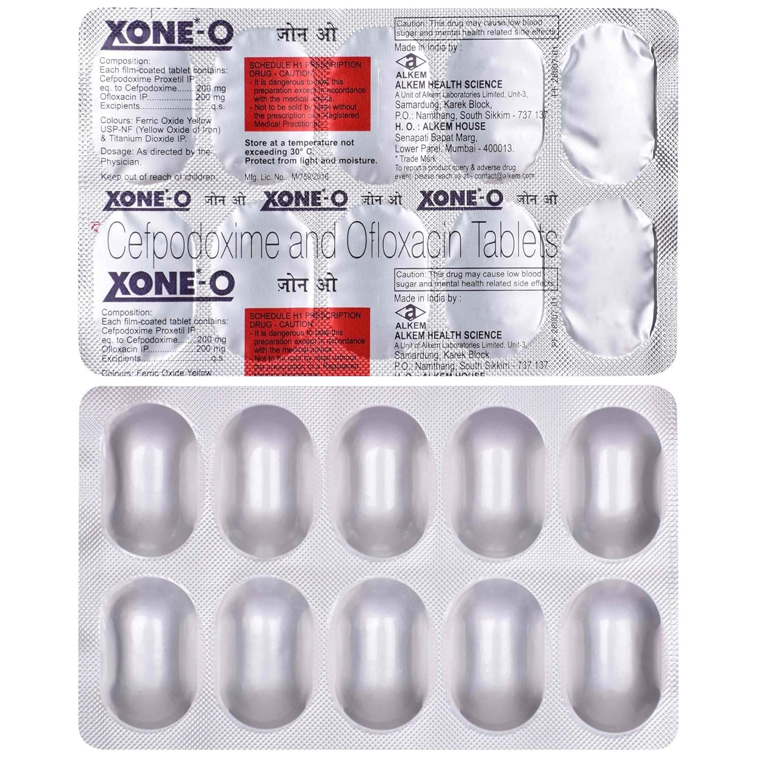 Xone O 200mg/200mg Tablet