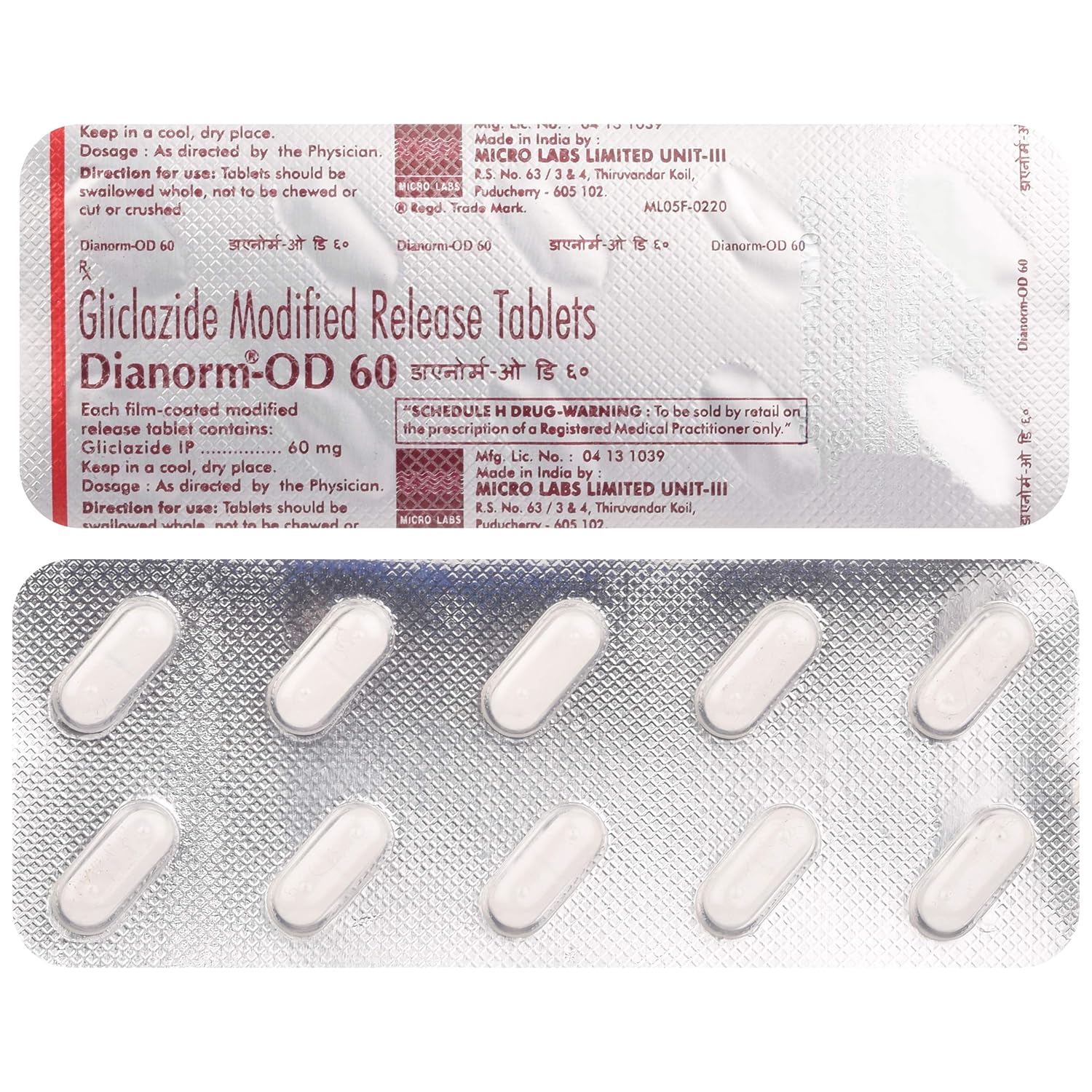 Dianorm-OD 60 Tablet MR