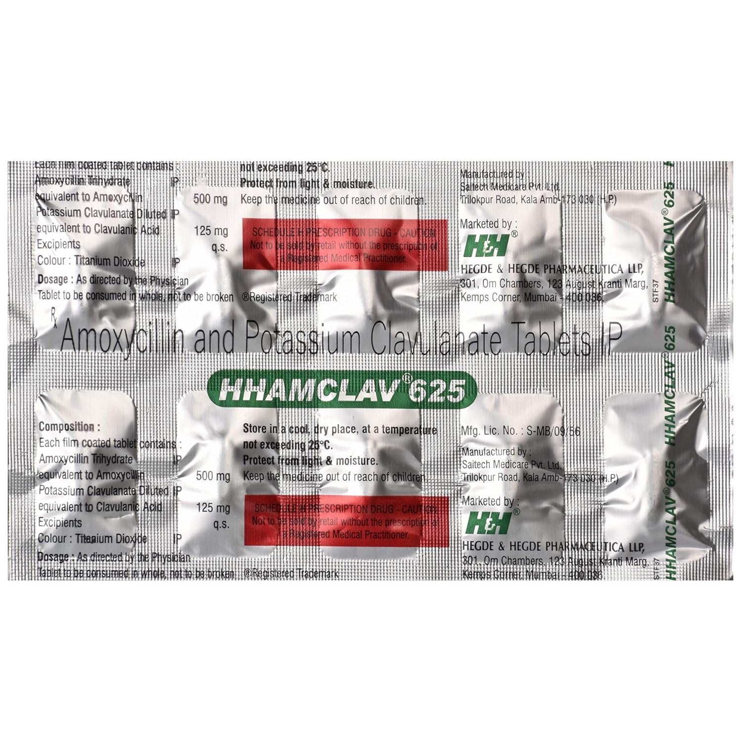 Hhamclav 625 Tablet