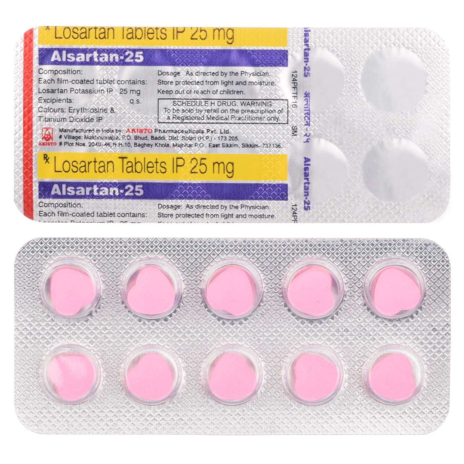 Alsartan 25 mg Tablet