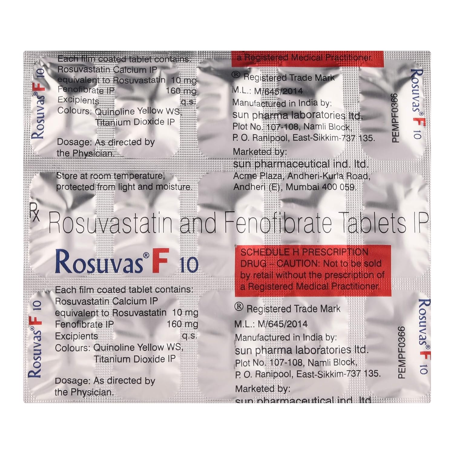 Rosuvas F 10 Tablet