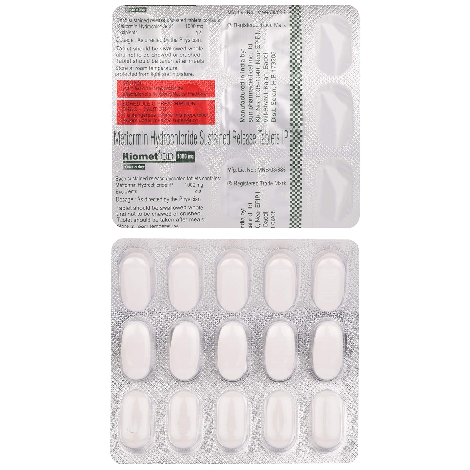 Riomet OD 1000mg Tablet SR