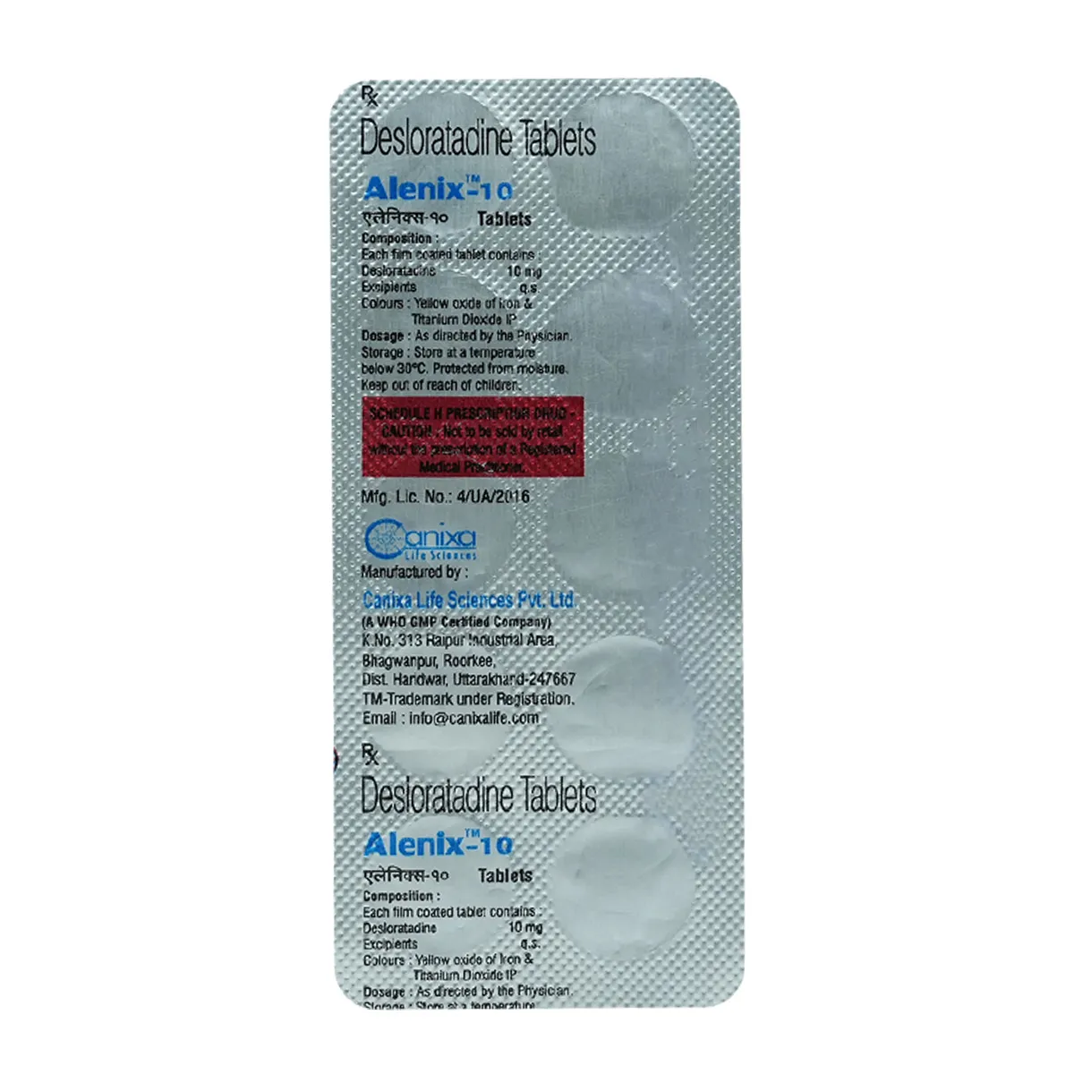 Alenix 10mg Tablet