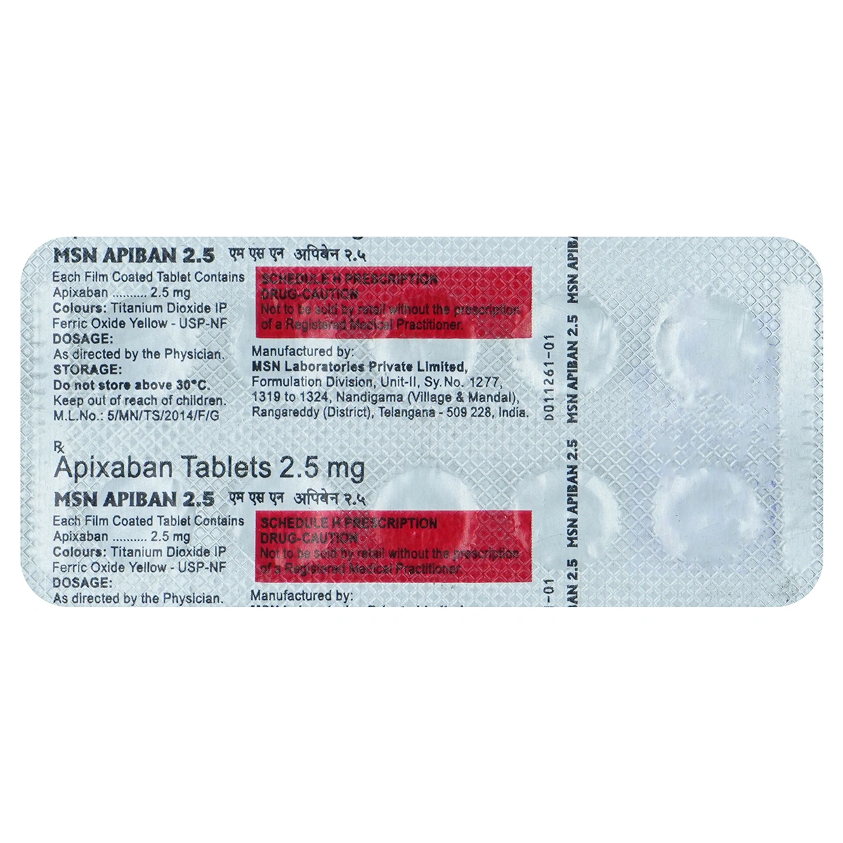 Apiban 2.5mg Tablet