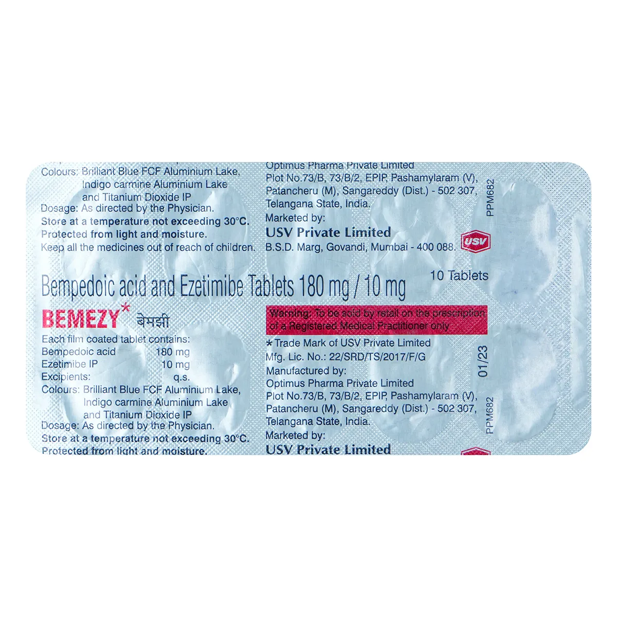 Bemezy 180mg/10mg Tablet