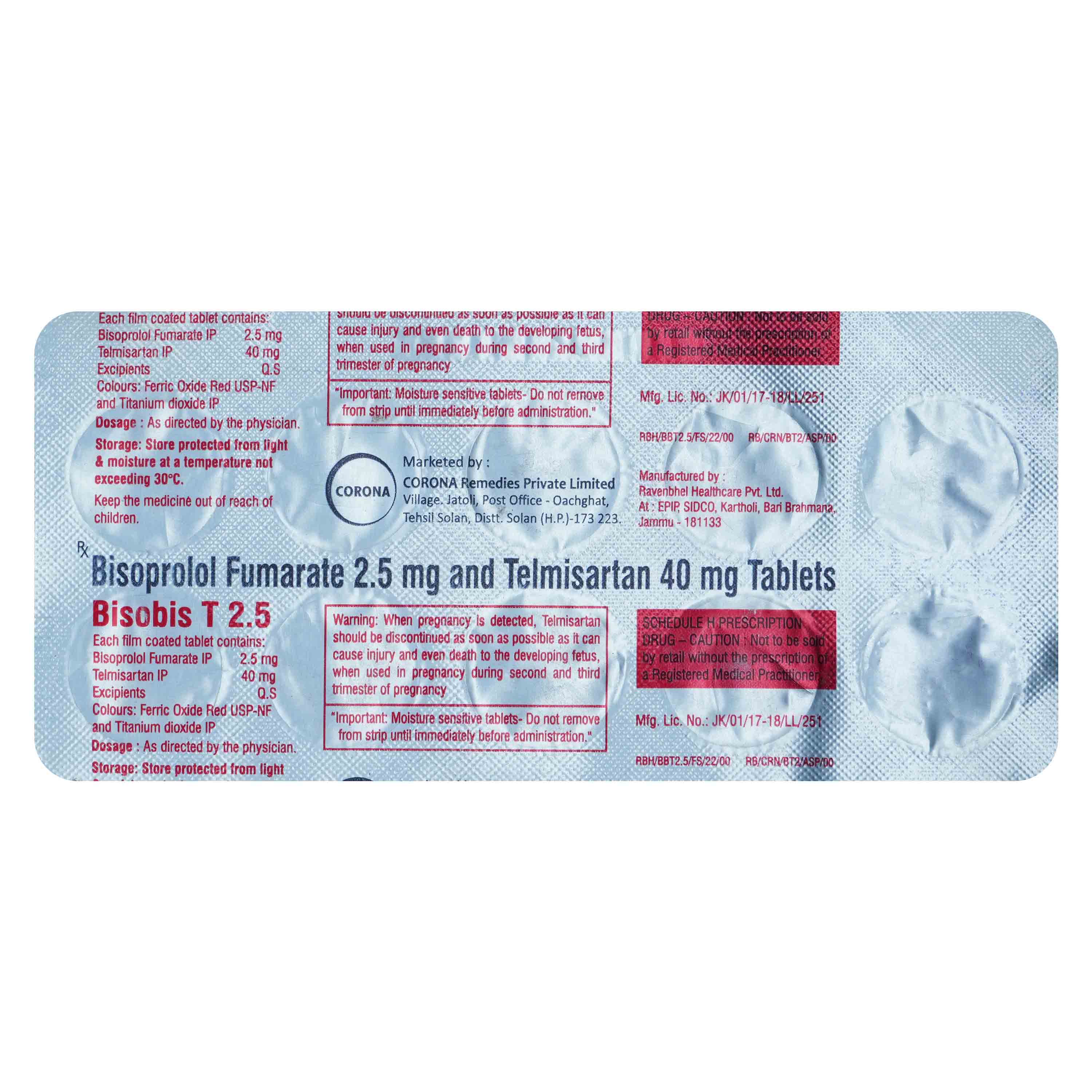 Bisobis T 2.5mg/40mg Tablet