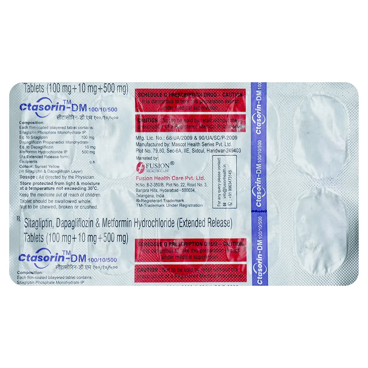 Ctasorin-DM 10mg/500mg/100mg Tablet