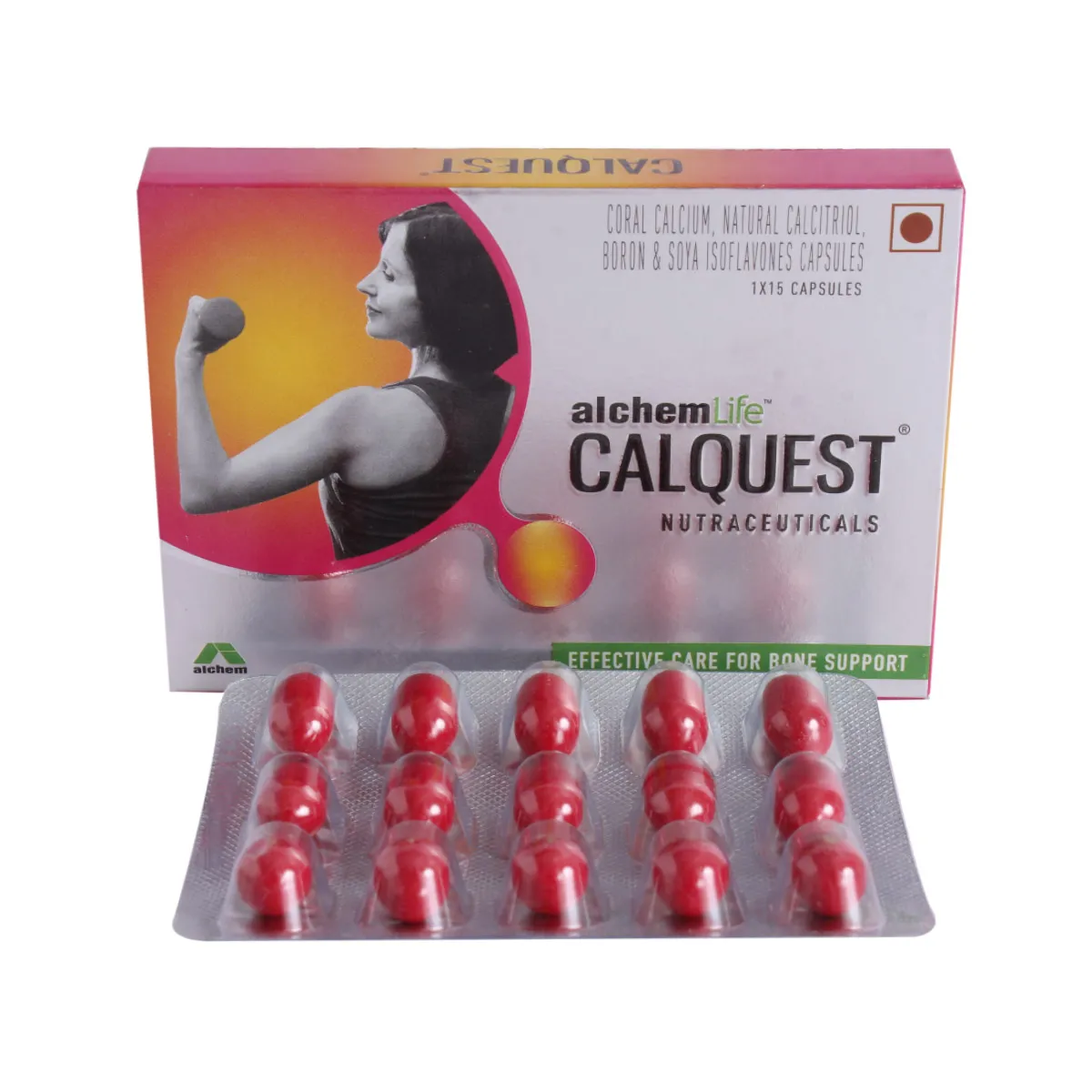 Calquest Capsule with Calcium, Calcitriol, Boron & Soya Isoflavones for Bone Support