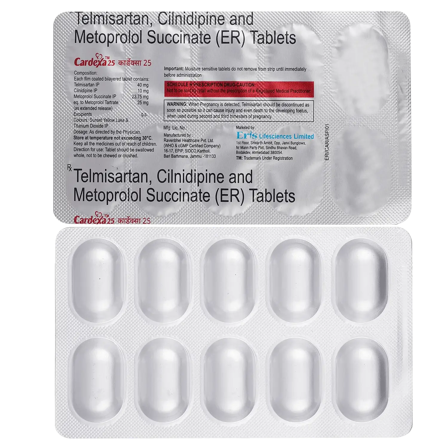 Cardexa 10mg/25mg/40mg Tablet ER