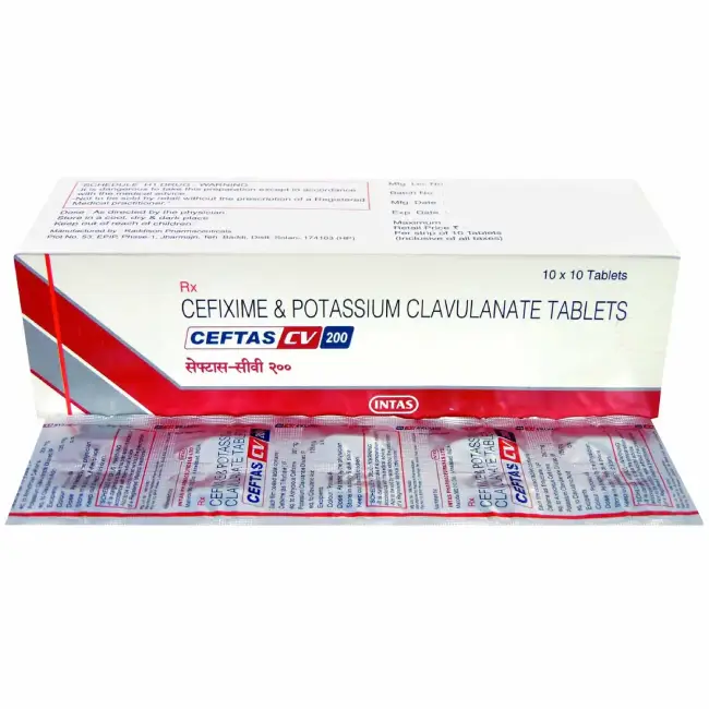 Ceftas CV 200 mg/125 mg Tablet