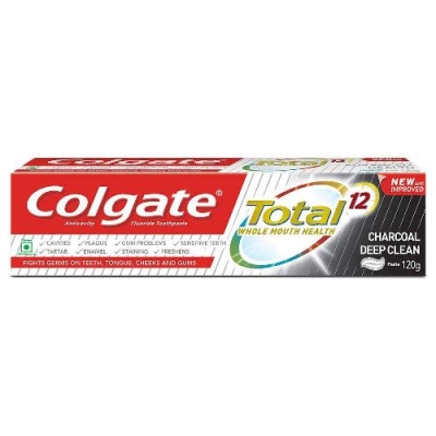 Colgate Total Whole Mouth Health, Antibacterial Toothpaste, 120gm (Charcoal Deep Clean)