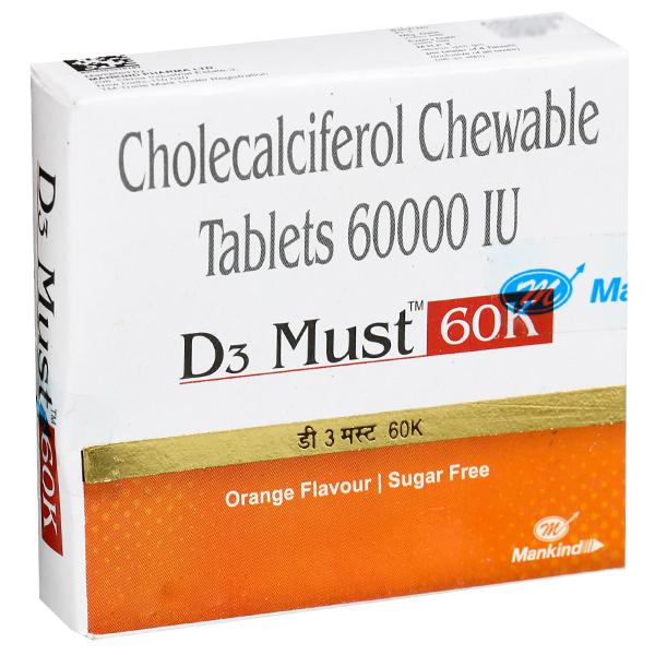 D3 Must 60K Tablet Orange Sugar Free