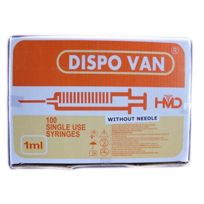 Dispovan 1ml Syringe with 26G Needle