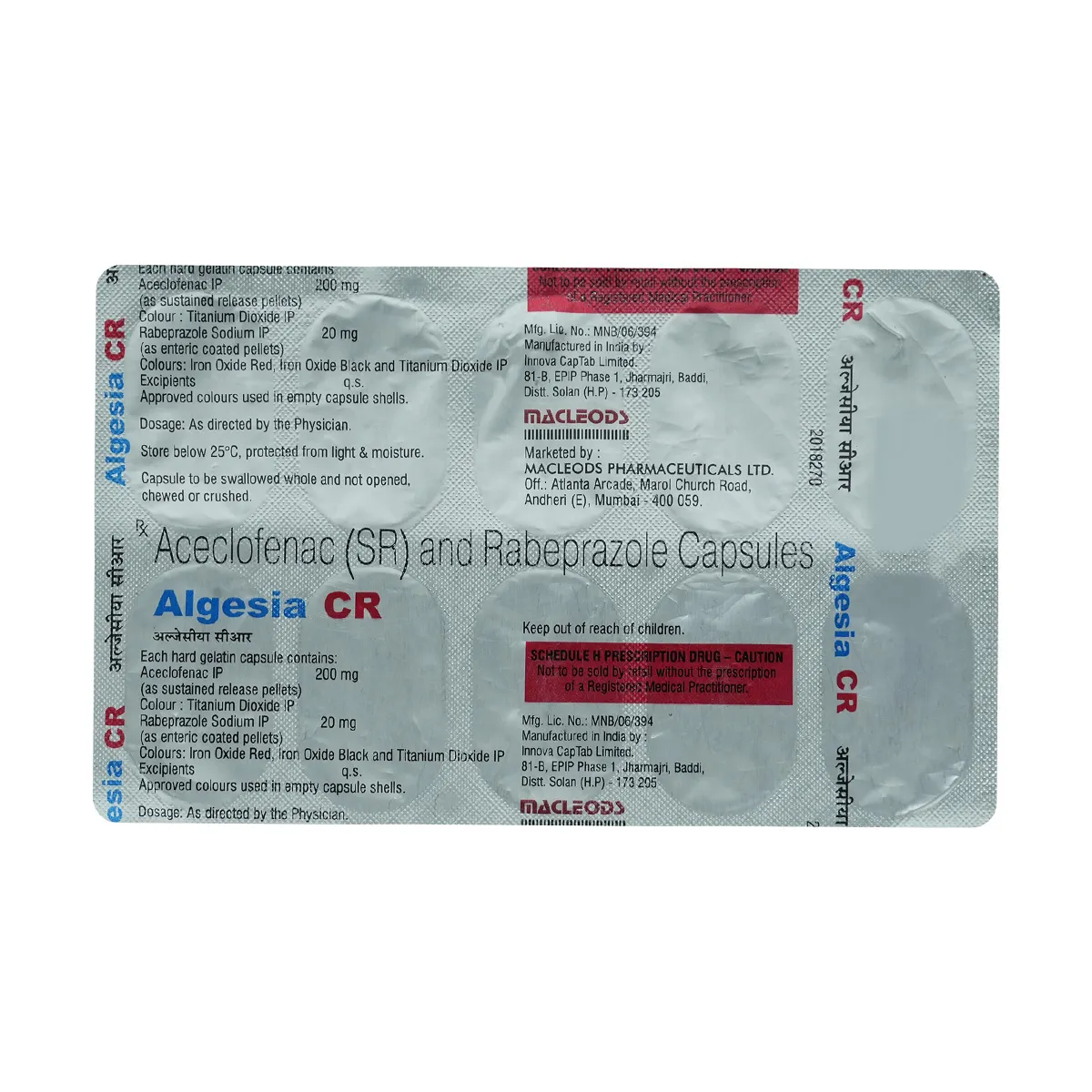 Algesia CR 200mg/20mg Capsule