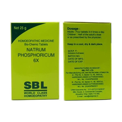 SBL Natrum Phosphorica Biochemic Tablet 6X