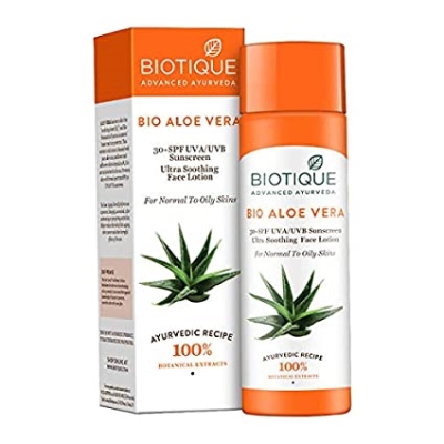 Biotique Bio Aloe Vera Lotion Spf 30 Sunscreen,120ml