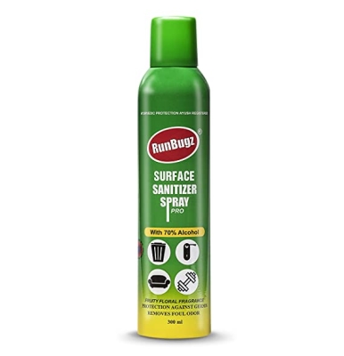 Runbugz Surface Sanitizer Spray Pro with 70% Alcohol