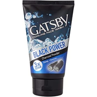 Gatsby Cooling Face Wash Black Power Charcol Powder 100g