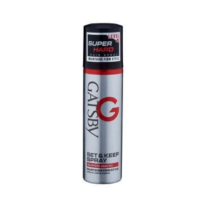 Gatsby Super Hard Set and Keep Spray Hair Styler - 66ml