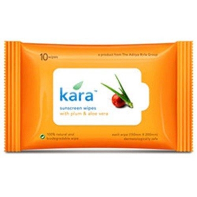 Kara Sunscreen Plum & Aloe Vera Face Wipes