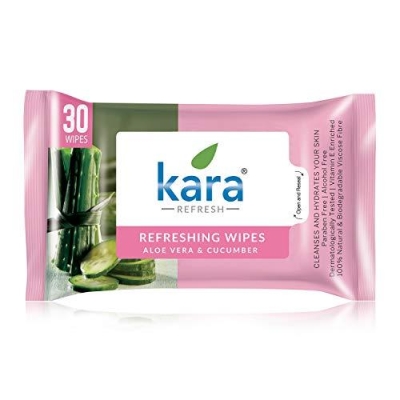 Kara Face Wipe - Cleansing & Hydrating, Refreshing, Aloe Vera & Cucumber
