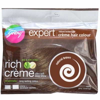 Godrej Expert Creme Hair Colour natural brown 20G+20Ml by Godrej Expert