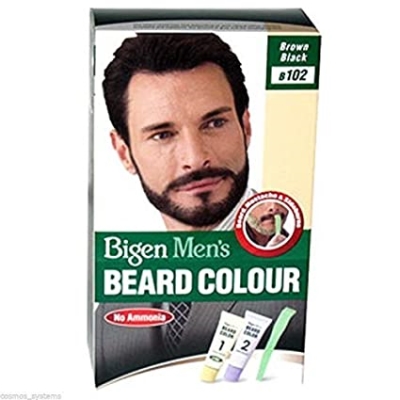 Bigen Men's Beard Color B102 Brown Black , Brown black