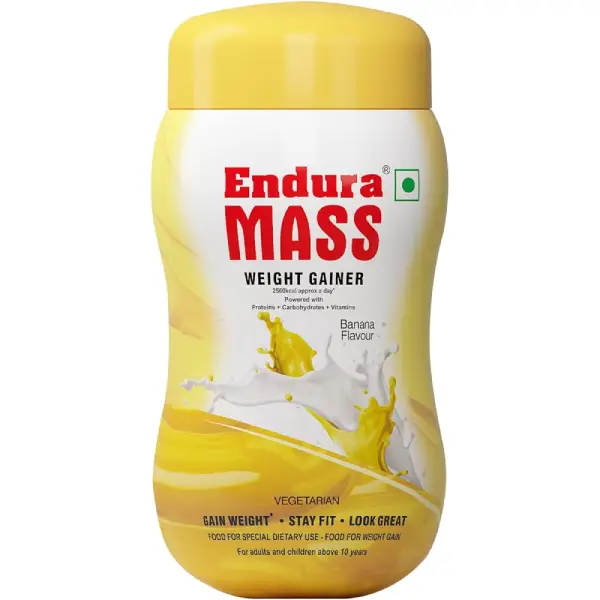 Endura Mass Weight Gainer to Stay Fit | For Adults & Children Above 10 Years | Flavour Banana