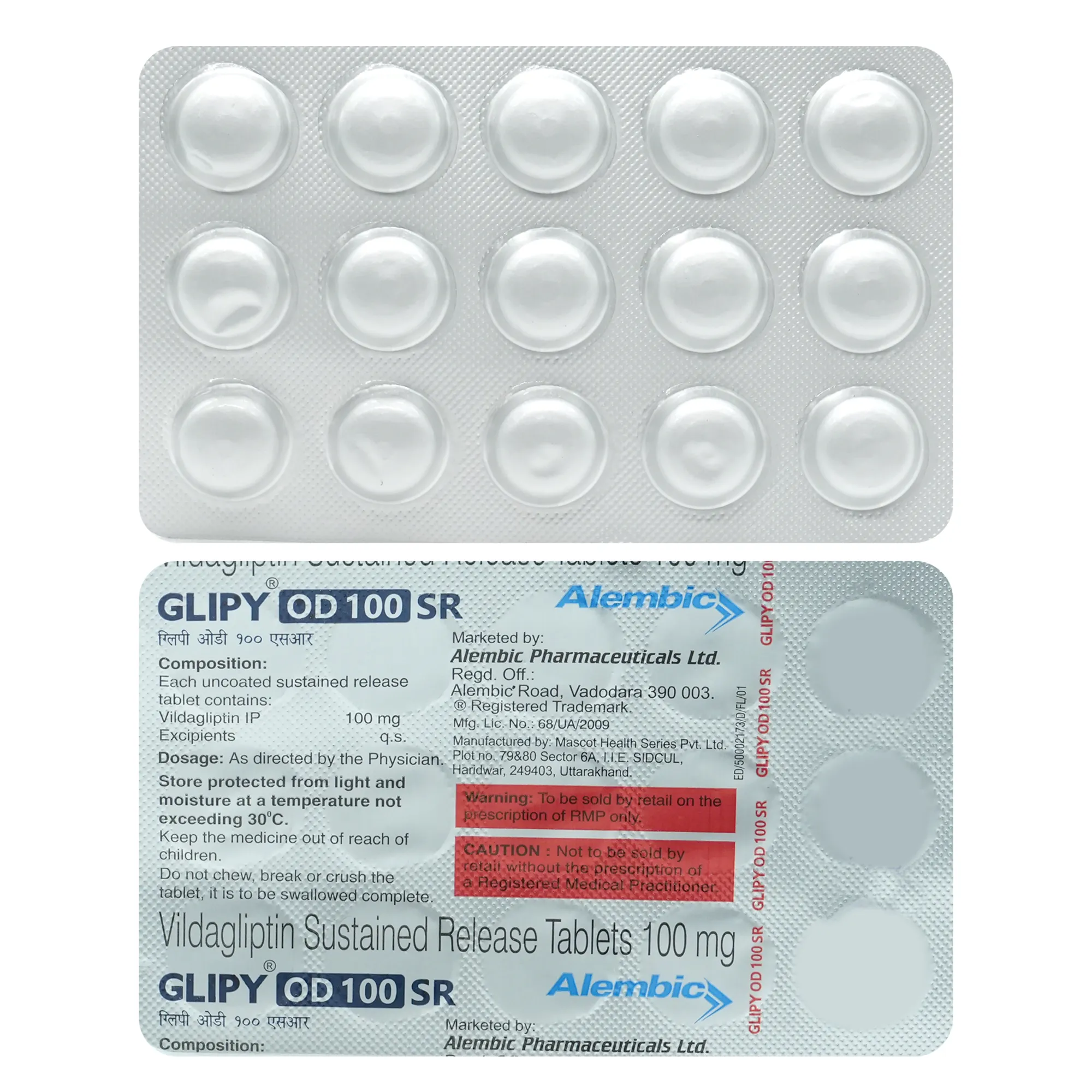 Glipy OD 100mg Tablet SR