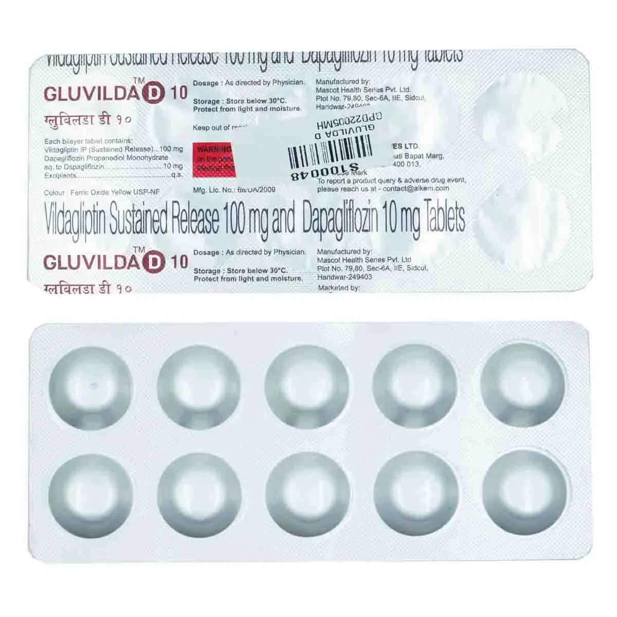 Gluvilda D 10mg/100mg Tablet