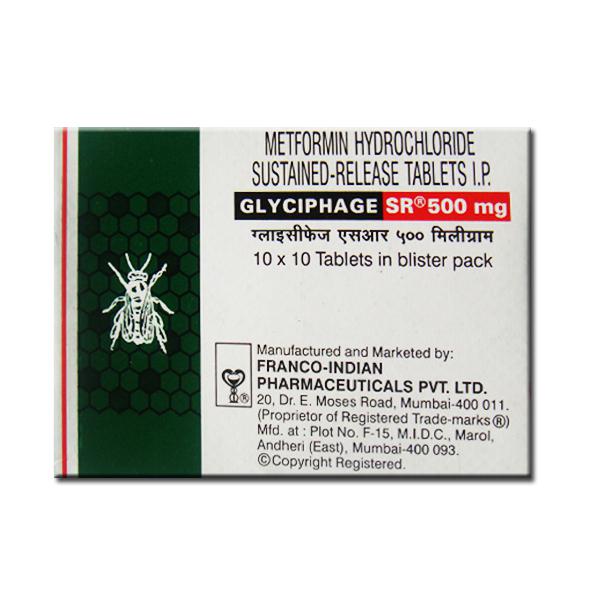 Glyciphage SR 500mg Tablet