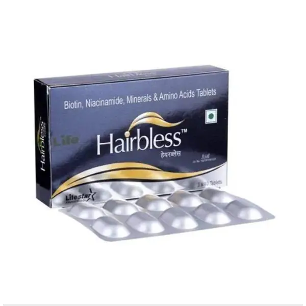 Hairbless Tablet with Biotin, Niacinamide, Minerals & Amino Acids