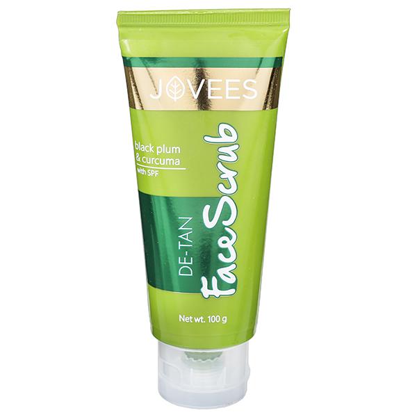 Jovees De-Tan Face Scrub (Black Plum & Curcuma) With Spf