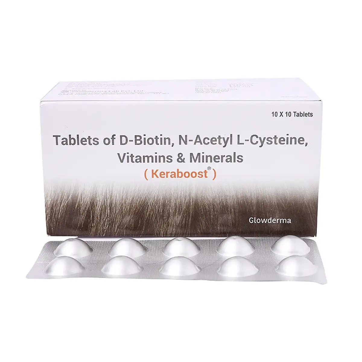 Keraboost Tablet with D-Biotin, N-Acetyl-L-Cysteine, Vitamins & Minerals