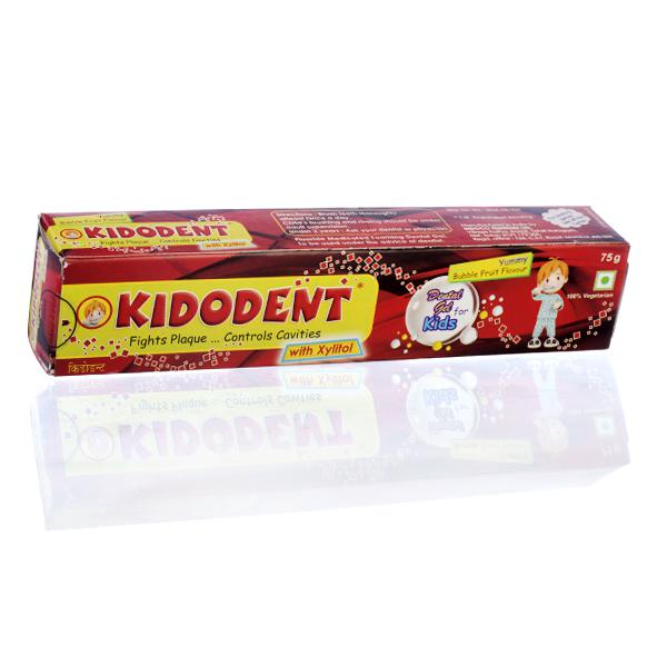 Kidodent Dental Gel with Xylitol for Kids | Fights Plaque & Cavities | Toothpaste With Non-Toxic Colour Pencil