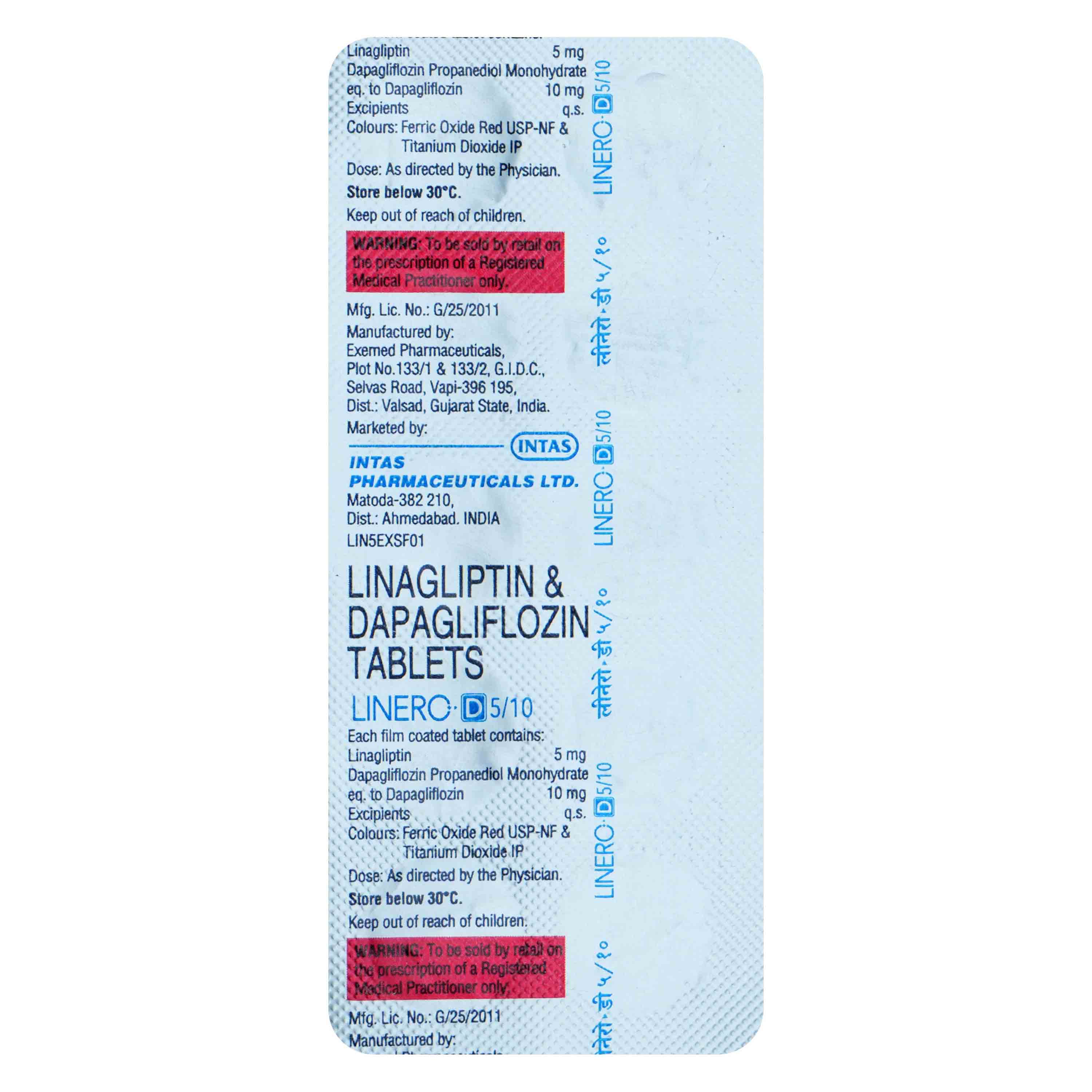 Linero D 10mg/5mg Tablet