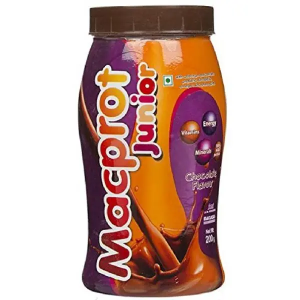 Macprot Junior with Vitamins, Minerals & Probiotics | Powder for Kids' Energy & Growth | Flavour Chocolate