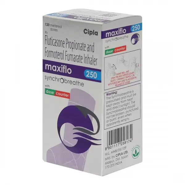 Maxiflo Synchrobreathe 6mcg/250mcg Inhaler