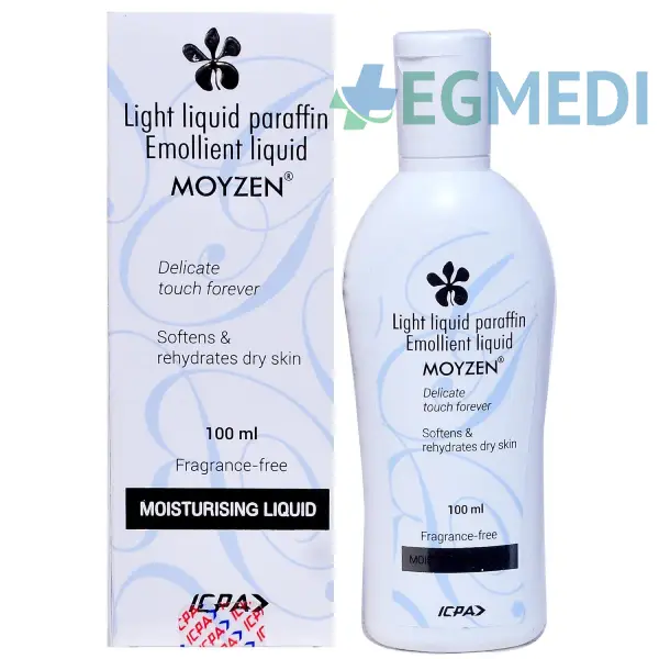 Moyzen Light Liquid Paraffin Moisturising Liquid | Softens & Rehydrates Dry Skin | Fragrance Free
